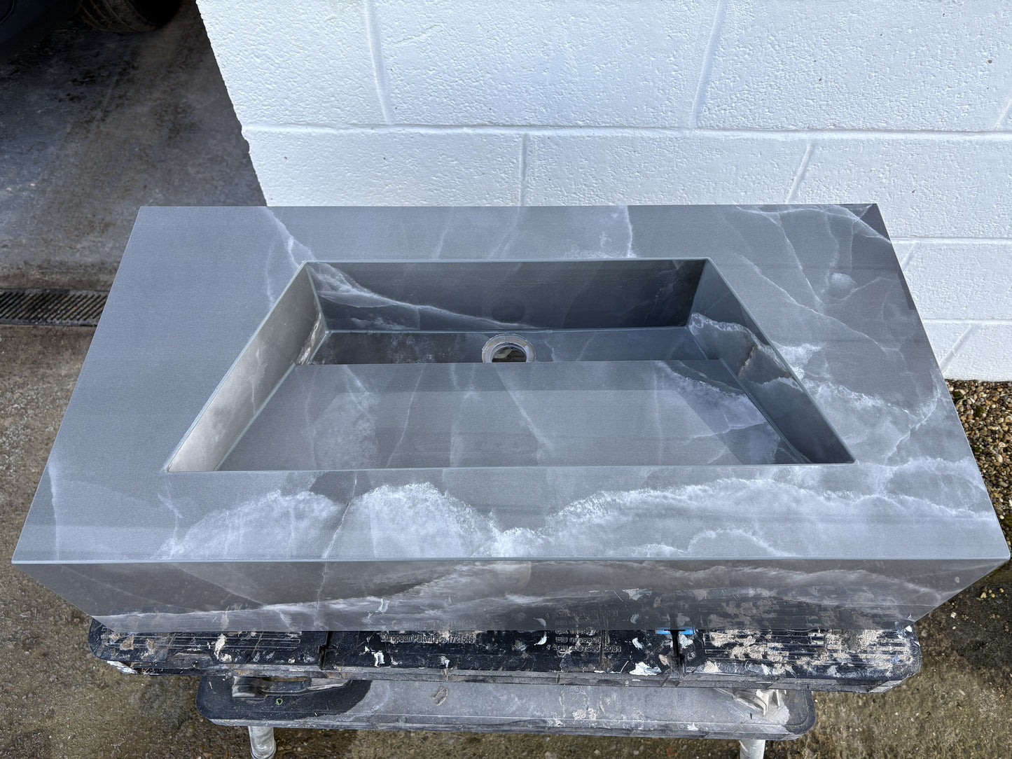 Mid Grey porcelain sink 800mm